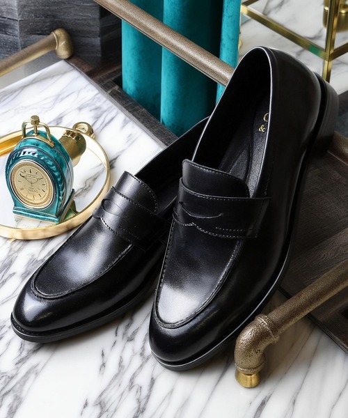 WEB限定 本革 レザー スリム コイン ローファー / London Shoe Make