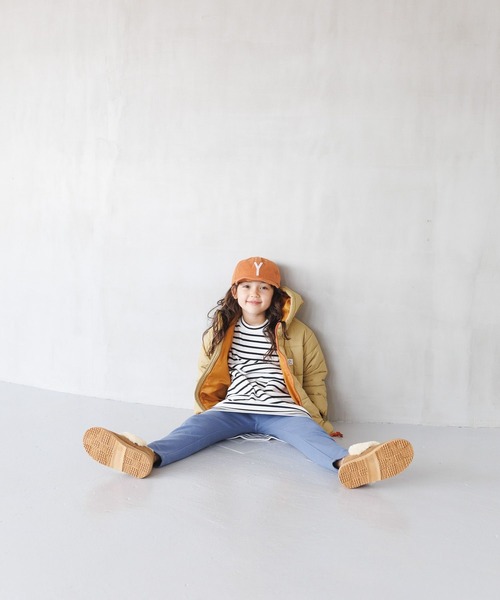 BAYFLOW（ベイフロー）の「エアサーマルフードジャケット（KIDS）（ダウンジャケット/コート・キッズ・モカ/パープル/ブラック/ブルー・110cm/120cm/130cm/140cm）」の9枚目の写真