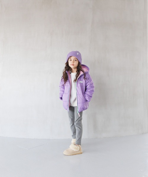 BAYFLOW（ベイフロー）の「エアサーマルフードジャケット（KIDS）（ダウンジャケット/コート・キッズ・モカ/パープル/ブラック/ブルー・110cm/120cm/130cm/140cm）」の20枚目の写真