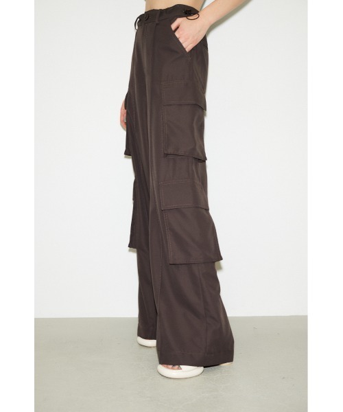 THROW by SLY(スローバイスライ)の「THROW MANY PK WORK PT メニ―ポケット ワークパンツ カーゴパンツ パラシュートパンツ(スラックス・レディース・ダークブラウン/ブラック・1/0)」の17枚目の写真