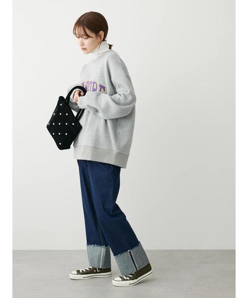 Green Parks(グリーンパークス)の「ロールアップストレートデニムパンツ(デニムパンツ・レディース・ワンウォッシュ・FREE)」の10枚目の写真