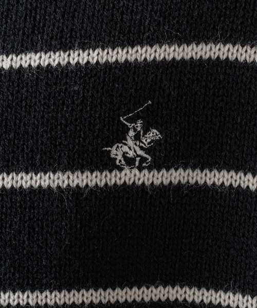 BEVERLY HILLS POLO CLUB(ビバリーヒルズポロクラブ)の「【BEVERLY HILLS POLO CLUB/ビバリーヒルズポロクラブ】ハーフジップニット セーター ワンポイント/ユニセックス(ニット/セーター・メンズ・ホワイト系その他/ブラック系その他/アイボリー/ネイビー/ブラック・L/M/XL)」の13枚目の写真
