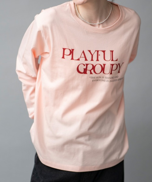 COMMRE（コムル）の「アソートロゴロンT（Tシャツ/カットソー・レディース・オレンジ/グリーン/ピンク/チャコールグレー・FREE）」の3枚目の写真