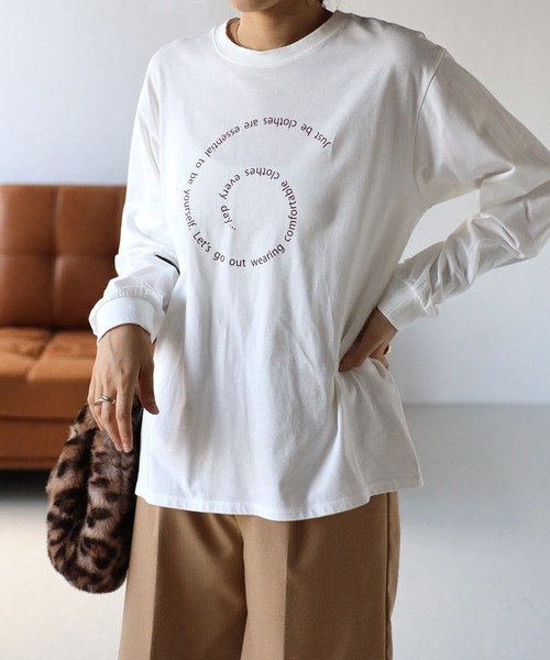 COMMRE（コムル）の「アソートロゴロンT（Tシャツ/カットソー・レディース・オレンジ/グリーン/ピンク/チャコールグレー・FREE）」の12枚目の写真