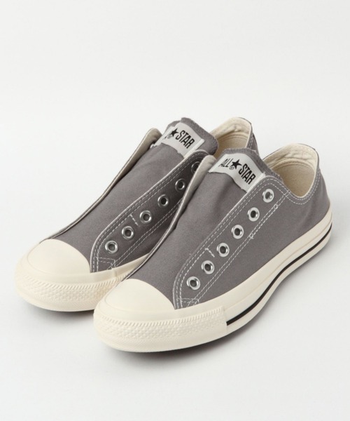 CONVERSE（コンバース）の「【CONVERSE】コンバースオールスタースリップスリー ALL STAR SLIP Ⅲ OX（スリッポン・レディース・グレー/ブラック/ホワイト/ベージュ/アクア/グリーン/ライトグレー/オフホワイト/ネイビー・24.5cm/23.5cm/22.5cm/MEDIUM/SMALL/LARGE）」の6枚目の写真