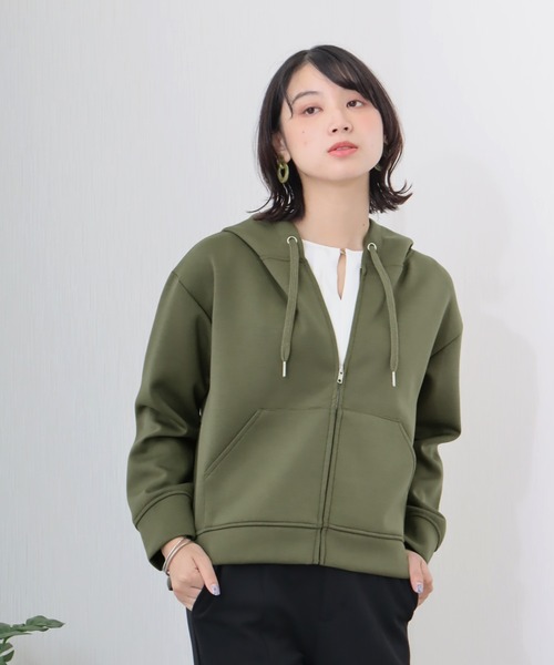 libelle more(リベル モア)の「ダンボールポンチ バックフレア ジップパーカー(その他アウター・レディース・カーキ/ネイビー/チャコールグレー・L/M)」の12枚目の写真