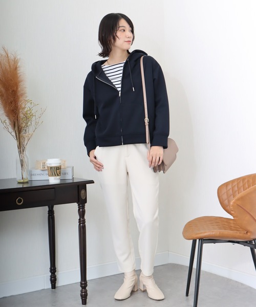 libelle more(リベル モア)の「ダンボールポンチ バックフレア ジップパーカー(その他アウター・レディース・カーキ/ネイビー/チャコールグレー・L/M)」の13枚目の写真