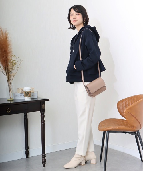 libelle more(リベル モア)の「ダンボールポンチ バックフレア ジップパーカー(その他アウター・レディース・カーキ/ネイビー/チャコールグレー・L/M)」の14枚目の写真