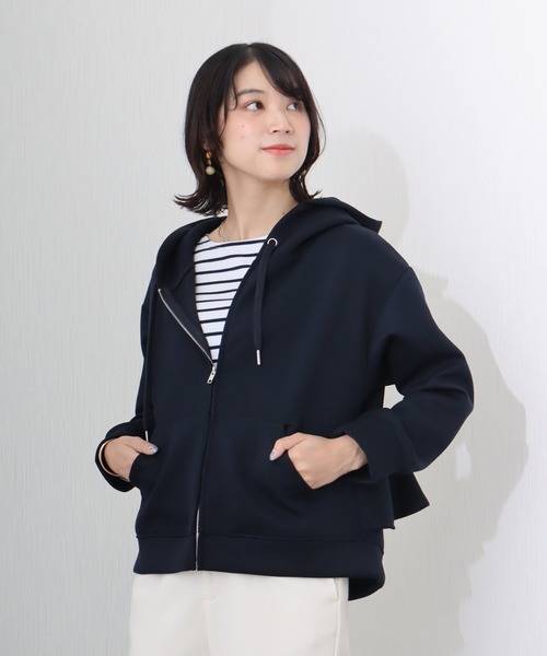 libelle more(リベル モア)の「ダンボールポンチ バックフレア ジップパーカー(その他アウター・レディース・カーキ/ネイビー/チャコールグレー・L/M)」の18枚目の写真