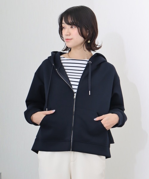 libelle more(リベル モア)の「ダンボールポンチ バックフレア ジップパーカー(その他アウター・レディース・カーキ/ネイビー/チャコールグレー・L/M)」の17枚目の写真