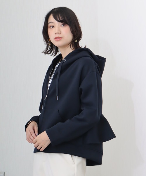 libelle more(リベル モア)の「ダンボールポンチ バックフレア ジップパーカー(その他アウター・レディース・カーキ/ネイビー/チャコールグレー・L/M)」の19枚目の写真