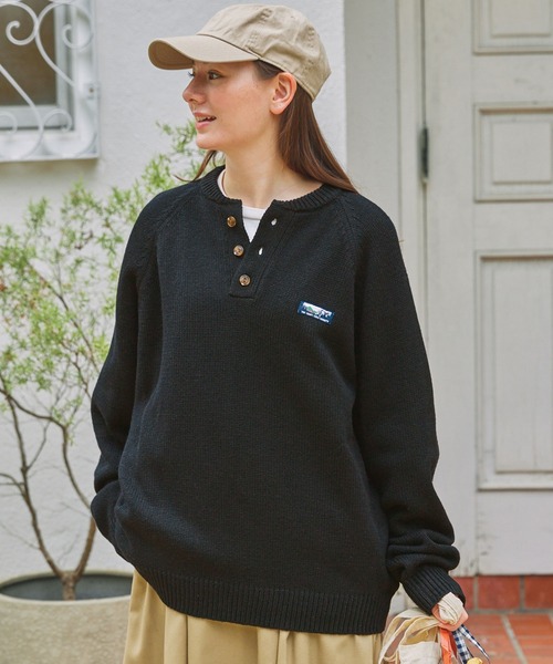 BRIEFING ネイビー ラグランスリーブ セーター BRIEFING