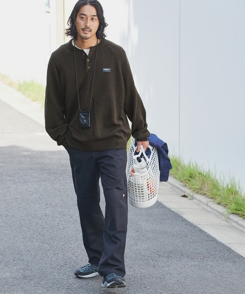 THE CRAFT CREW PRODUCTS(ザクラフトクループロダクツ)の「【MULTI FUNCTIONALシリーズ】イージーケア ビッグシルエット ラグランスリーブヘンリーネックニット / アンチピリング・マシンウォッシャブル【THE CRAFT CREW PRODUCTS】(ニット/セーター・メンズ・オレンジ/ブラック/アッシュグレー/モカ/ネイビー/カーキ/グレイッシュベージュ/オフホワイト/ボルドー/チャコール・S/L/M)」の15枚目の写真