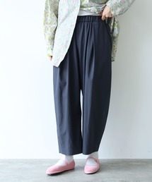 △80/2強撚コットン　ギャバゴムタックパンツ