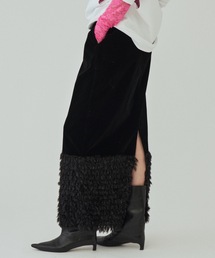Glitter fringe pencile skirt/グリッターフリンジペンシルスカート