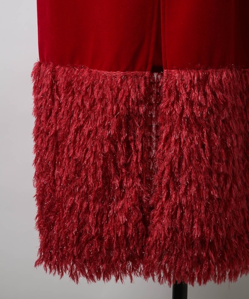 yae(ヤエ)の「Glitter fringe pencile skirt/グリッターフリンジペンシルスカート(スカート・レディース・ブラック/レッド・38/36)」の22枚目の写真