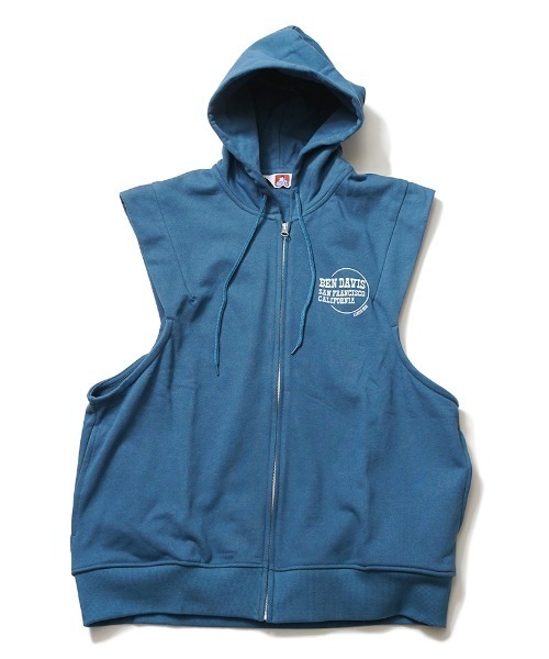 BEN DAVIS(ベンデイビス)の「《BEN DAVIS》ジップアップ スウェットベスト(ベスト・メンズ・グレー/ブルー/ブラック・MEDIUM/LARGE/X-LARGE)」の7枚目の写真