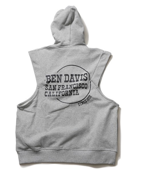 セール】《BEN DAVIS》ジップアップ スウェットベスト（ベスト