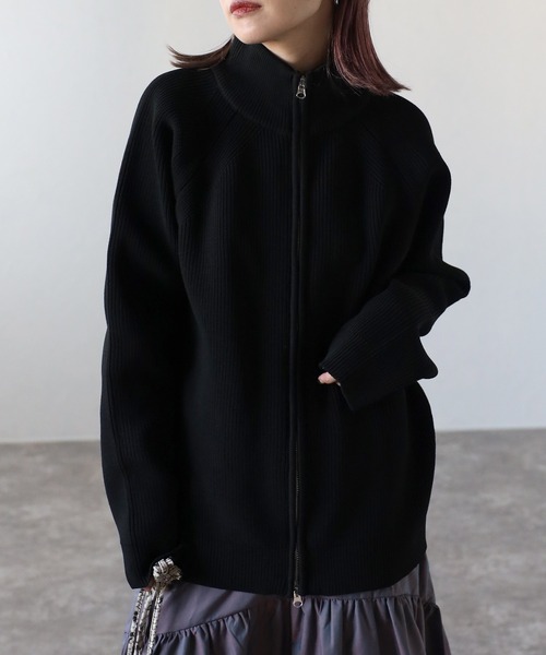 CREARE -LINO-（クレアーレリノ）の「オーバーサイズ ルーズ ドライバーズ ニット<ユニセックス>（ニット/セーター・メンズ・ブラウン/ブラック/オフホワイト/チャコールグレー・M/L）」の3枚目の写真