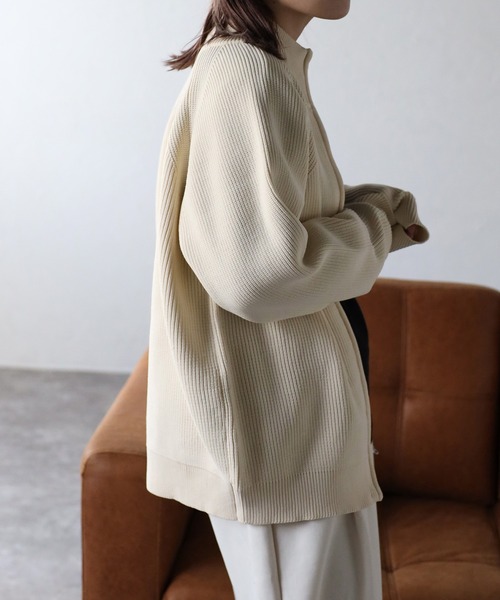 CREARE -LINO-（クレアーレリノ）の「オーバーサイズ ルーズ ドライバーズ ニット<ユニセックス>（ニット/セーター・メンズ・ブラウン/ブラック/オフホワイト/チャコールグレー・M/L）」の9枚目の写真