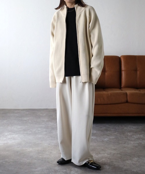 CREARE -LINO-（クレアーレリノ）の「オーバーサイズ ルーズ ドライバーズ ニット<ユニセックス>（ニット/セーター・メンズ・ブラウン/ブラック/オフホワイト/チャコールグレー・M/L）」の10枚目の写真