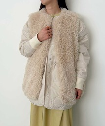 Luxe brille（リュクスブリエ）の「ファーベストセットリバーシブルコート（ベスト）」