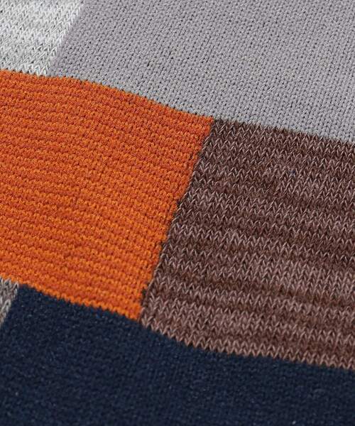 THE SHOP TK （ザ ショップ ティーケー ）の「◆パッチワークデザインソックス（ソックス/靴下・メンズ・グレー系4/ブルー系5/ベージュ系5/ブラック系5・00）」の7枚目の写真