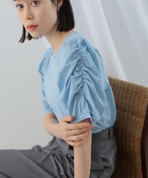 Ray BEAMS | Ray BEAMS / ギャザー パフスリーブ トップス(Tシャツ/カットソー)
