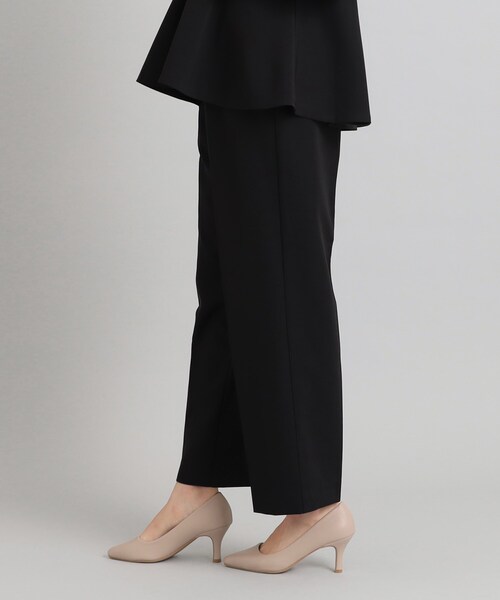 OPAQUE.CLIP（オペークドットクリップ）の「◆≪通勤・セレモニー/セットアップ対応≫ ワイドパンツ/ダブルクロス【洗濯機洗い可】（その他パンツ・レディース・ネイビー/ライトベージュ/ブラック・38/34/36/42/40）」の7枚目の写真