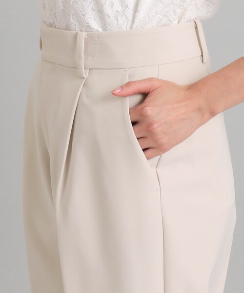 OPAQUE.CLIP（オペークドットクリップ）の「◆≪通勤・セレモニー/セットアップ対応≫ ワイドパンツ/ダブルクロス【洗濯機洗い可】（その他パンツ・レディース・ネイビー/ライトベージュ/ブラック・38/34/36/42/40）」の18枚目の写真