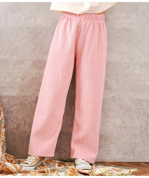 anap mimpi（アナップミンピ）の「ケーブル ニットソー 裏起毛 あったか ストレートパンツ（その他パンツ・レディース・ベージュ/ブラウン/ピンク・FREE）」の15枚目の写真