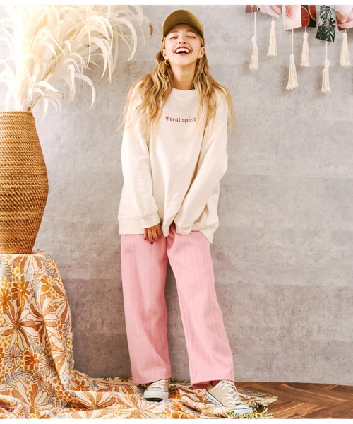 anap mimpi（アナップミンピ）の「ケーブル ニットソー 裏起毛 あったか ストレートパンツ（その他パンツ・レディース・ベージュ/ブラウン/ピンク・FREE）」の16枚目の写真