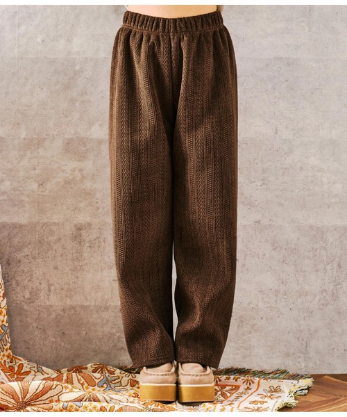 anap mimpi（アナップミンピ）の「ケーブル ニットソー 裏起毛 あったか ストレートパンツ（その他パンツ・レディース・ベージュ/ブラウン/ピンク・FREE）」の20枚目の写真