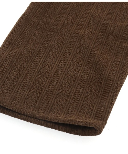 anap mimpi（アナップミンピ）の「ケーブル ニットソー 裏起毛 あったか ストレートパンツ（その他パンツ・レディース・ベージュ/ブラウン/ピンク・FREE）」の4枚目の写真