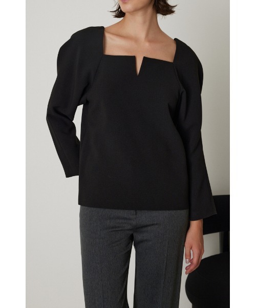 RIM.ARK（リムアーク）の「Sleeve on shoulder design tops（Tシャツ/カットソー・レディース・グレー/ブラック・36/38）」の14枚目の写真