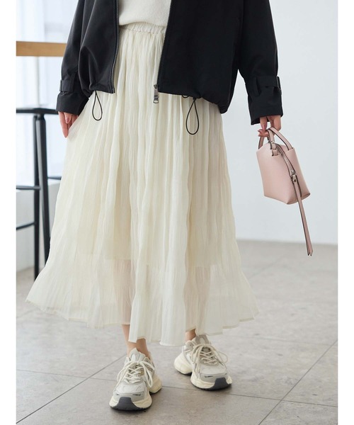 fifth(フィフス)の「ボートネックニットスカートセットアップ(セットアップ・レディース・ブラック/グレー/ラベンダー/ホワイト・M)」の5枚目の写真