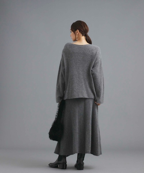 fifth(フィフス)の「ボートネックニットスカートセットアップ(セットアップ・レディース・ブラック/グレー/ラベンダー/ホワイト・M)」の11枚目の写真