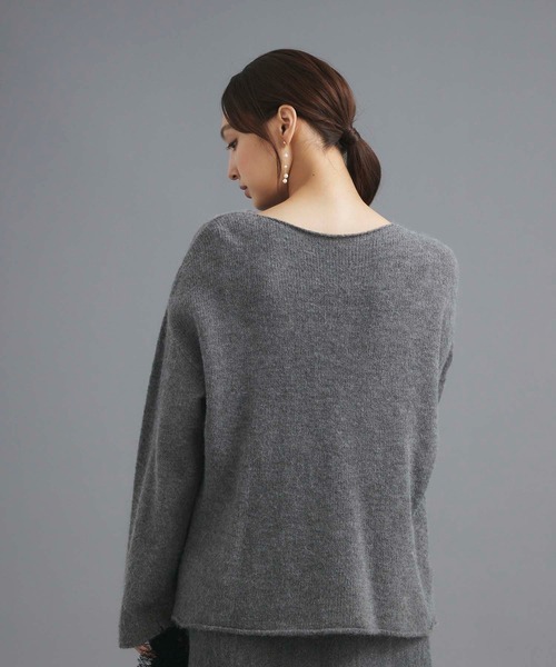 fifth(フィフス)の「ボートネックニットスカートセットアップ(セットアップ・レディース・ブラック/グレー/ラベンダー/ホワイト・M)」の9枚目の写真