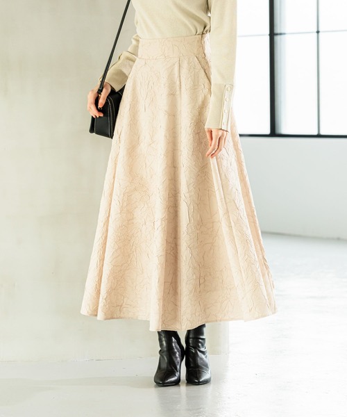 Andemiu(アンデミュウ)の「ワッシャーレースアップフレアスカート 100551(スカート・レディース・ホワイト/ベージュ/ブラック・FREE)」の9枚目の写真