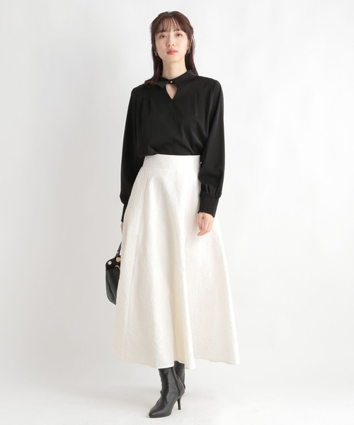 Andemiu(アンデミュウ)の「ワッシャーレースアップフレアスカート 100551(スカート・レディース・ホワイト/ベージュ/ブラック・FREE)」の17枚目の写真