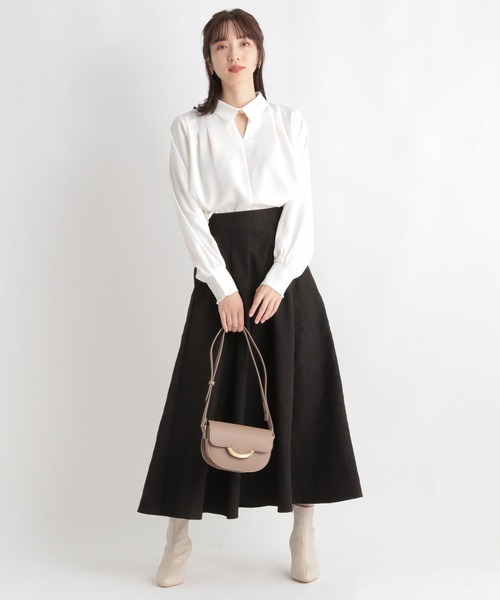 Andemiu(アンデミュウ)の「ワッシャーレースアップフレアスカート 100551(スカート・レディース・ホワイト/ベージュ/ブラック・FREE)」の21枚目の写真