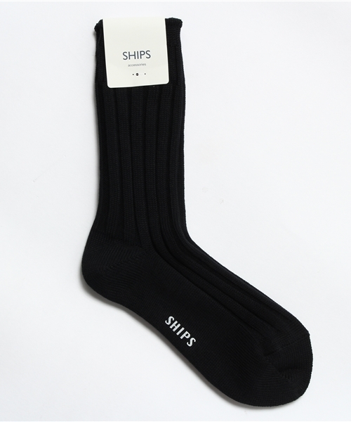 SHIPS for women（シップスフォーウィメン）の「リブソックス（ソックス/靴下・レディース・ブラック/ホワイト・ONE SIZE）」の2枚目の写真
