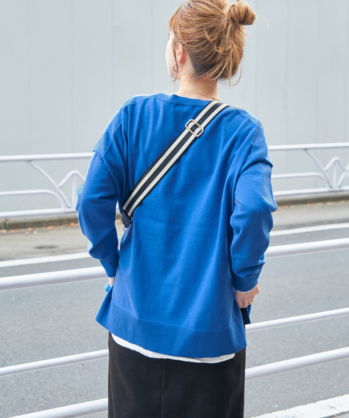 B.C STOCK(ベーセーストック)の「コットンポリプルオーバー(ニット/セーター・レディース・アイボリー/ホワイト/チャコールグレー/ブルー・FREE)」の8枚目の写真