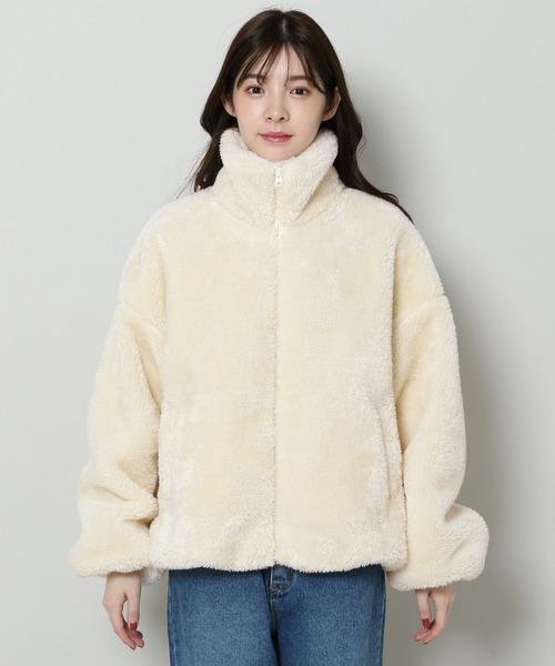 3.3 Field Trip （3.3フィールドトリップ）の「3.3 Field Trip／ムートンBL 2993684（ブルゾン・レディース・グレー/アイボリー/ブラック・FREE）」の15枚目の写真