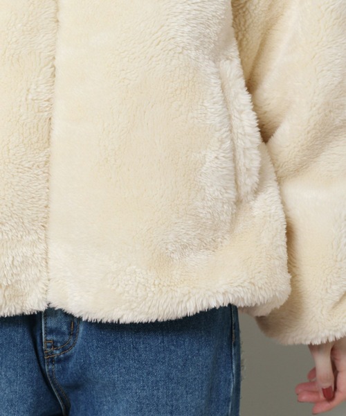 3.3 Field Trip （3.3フィールドトリップ）の「3.3 Field Trip／ムートンBL 2993684（ブルゾン・レディース・グレー/アイボリー/ブラック・FREE）」の21枚目の写真