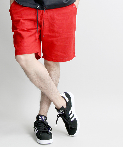 WEGO(ウィゴー)の「WEGO/綿麻ショーツ(その他パンツ・メンズ・ホワイト/レッド/ネイビー・LARGE/MEDIUM)」の1枚目の写真