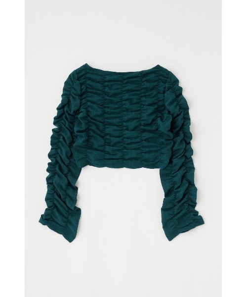 MOUSSY（マウジー）の「SHIRRING CROP トップス（Tシャツ