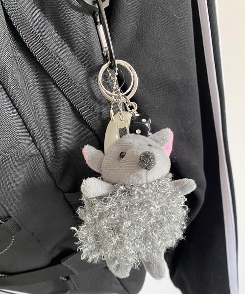 WEGO（ウィゴー）の「WEGO/もこもこミニアニマルキーホルダー