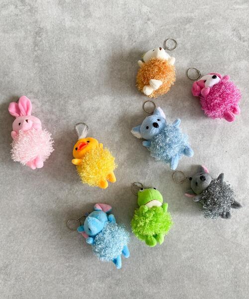 しょぴこじ　アニマルキーホルダー WEGO（ウィゴー）の「WEGO/もこもこミニアニマルキーホルダー