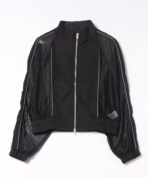 STYLEBLOCK（スタイルブロック）の「タフタ×メッシュ配色パイピングブルゾン（MA-1・レディース・グレー/ブラック/カーキ/ホワイト系その他・M）」の3枚目の写真